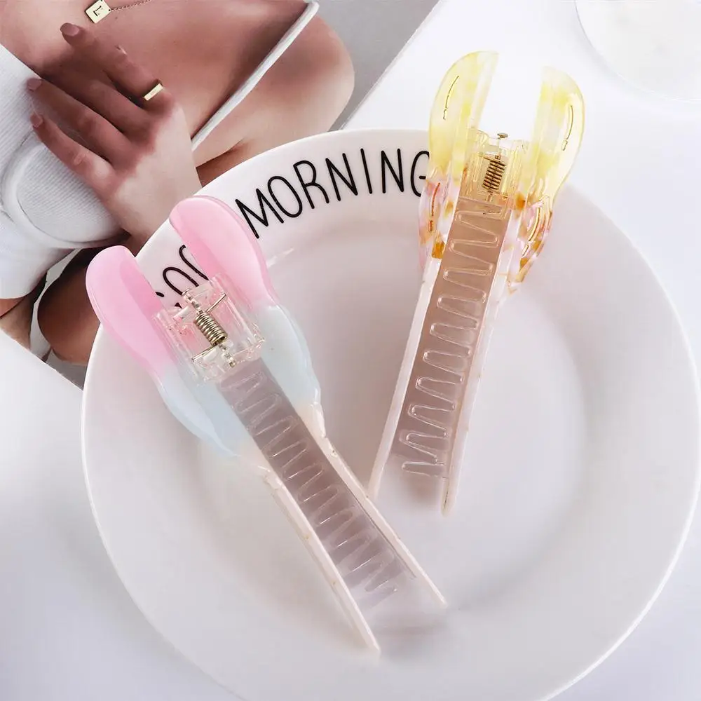 Cute Blue Ice Cream Acetate Hair Claw Cartoon All-match Juice Hair Clip Headdress Summer Acetic Acid Shark Clip Girl