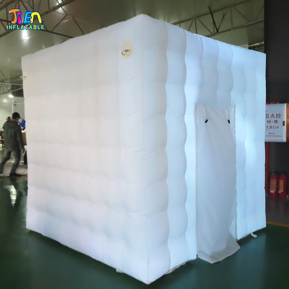 Photomaton gonflable à led, livraison aérienne gratuite à la porte, haute qualité, personnalisé, stand de fête de mariage, photomaton, tente, cube pliable