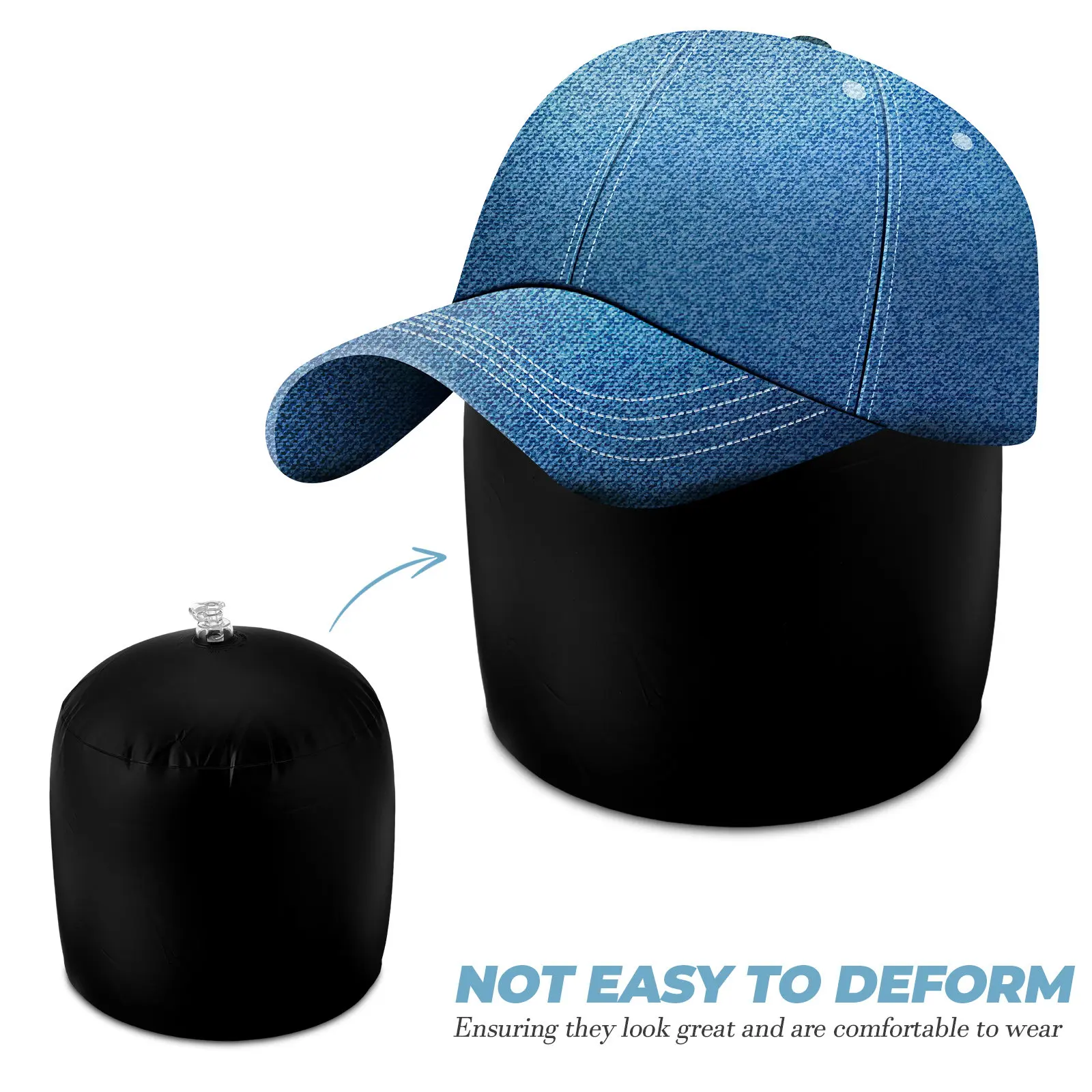 Inflatable Hat Shaper Support Baseball Caps Tabletop Display Stand Plastic Hat Holder Rack For Organizing Storage Accessory