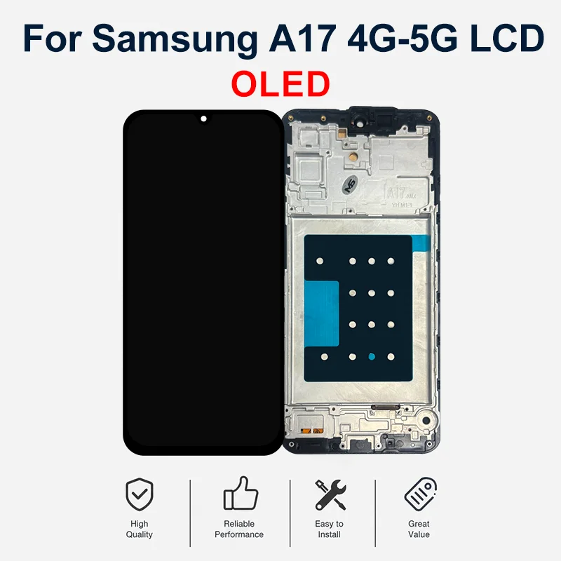 Pantalla OLED de 6.7" para Samsung Galaxy A17 SM-A175F, con táctil, para A17 5G SM-A176B 4