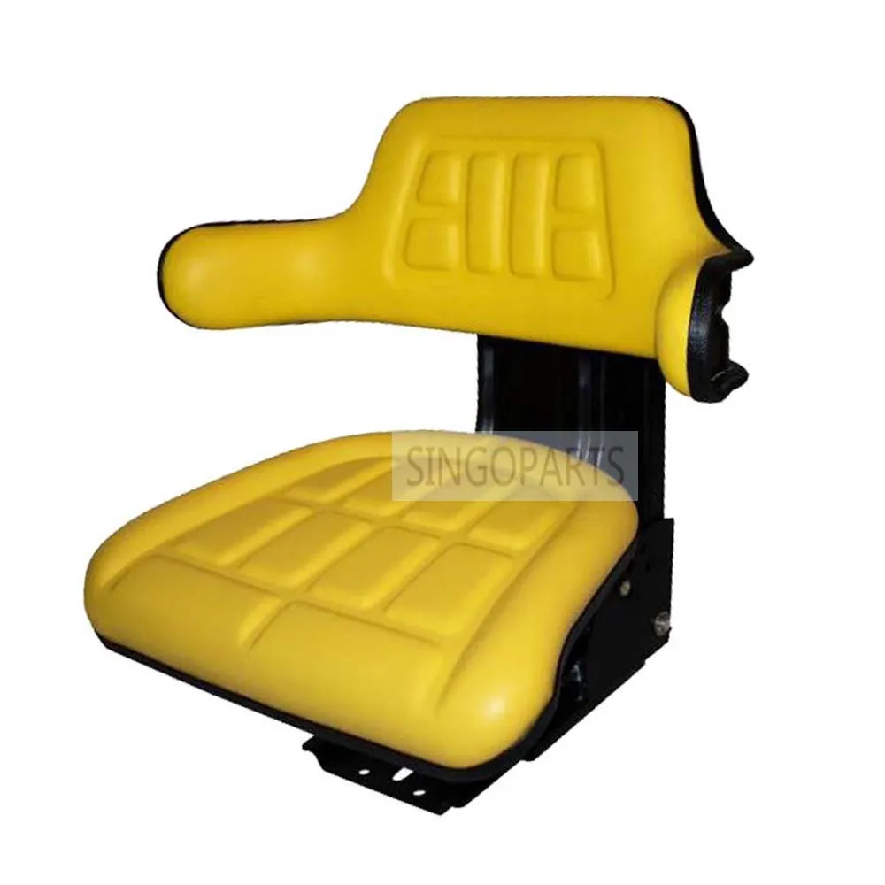 

New Yellow Tractor Suspension Rail Style Seat Wrap Around Backrest AL39913 Fits John Deere Many Models