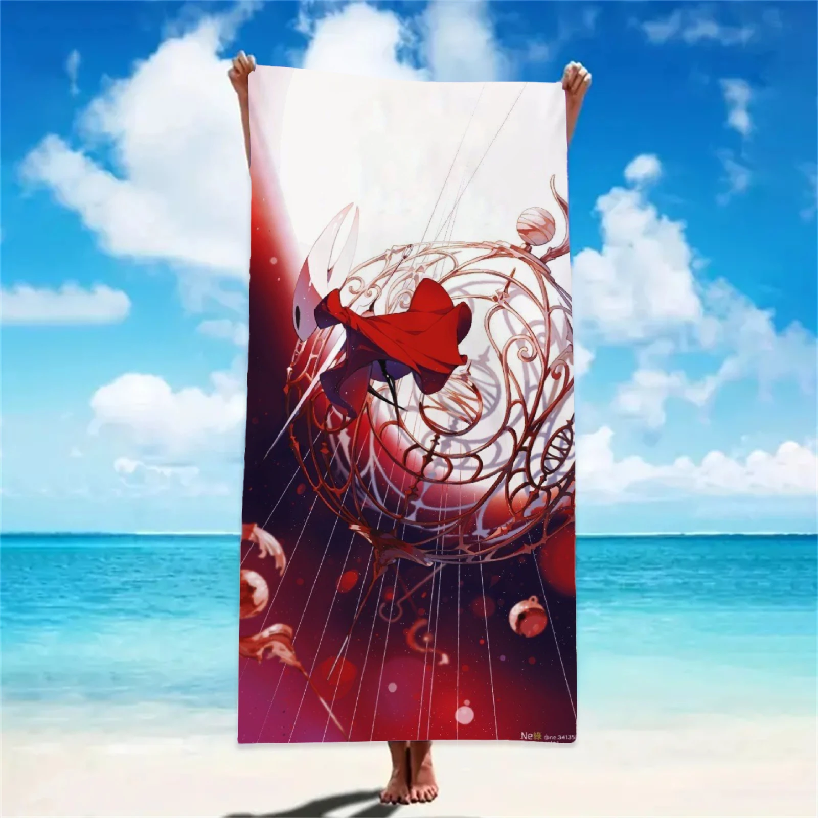 H-Hollow K-Knight Beach Towel Custom Towel 3D Print Super Absorbent Quick-dry for Summer Vacation Outdoor Camping Perfect Gift