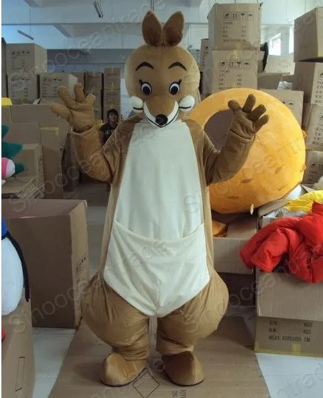 Costume de mascotte kangourou pour adultes, robe d'halloween et de noël, accessoires complets, nouvelle collection