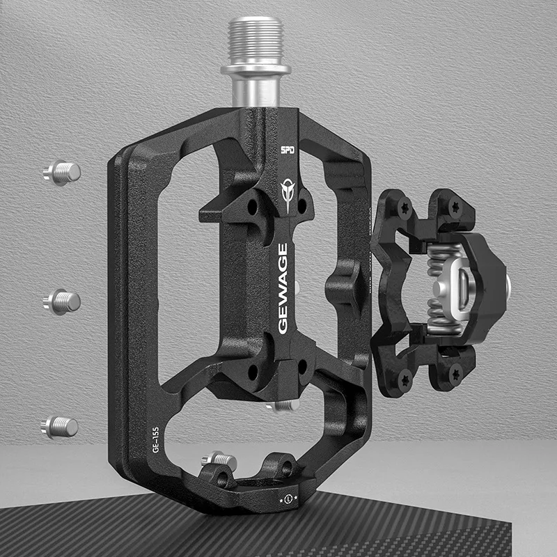 G844 Mountain Bike Pedals Lock Step Turn fFlat Step Aluminum Alloy Tripeilin Bearing Cycling Pedal