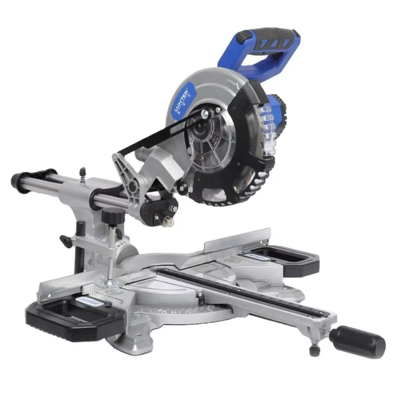 

8-дюймовая литиевая аккумуляторная торцовочная пила с одной фаской, алюминий, дерево, пластик, деревообрабатывающий голый инструмент