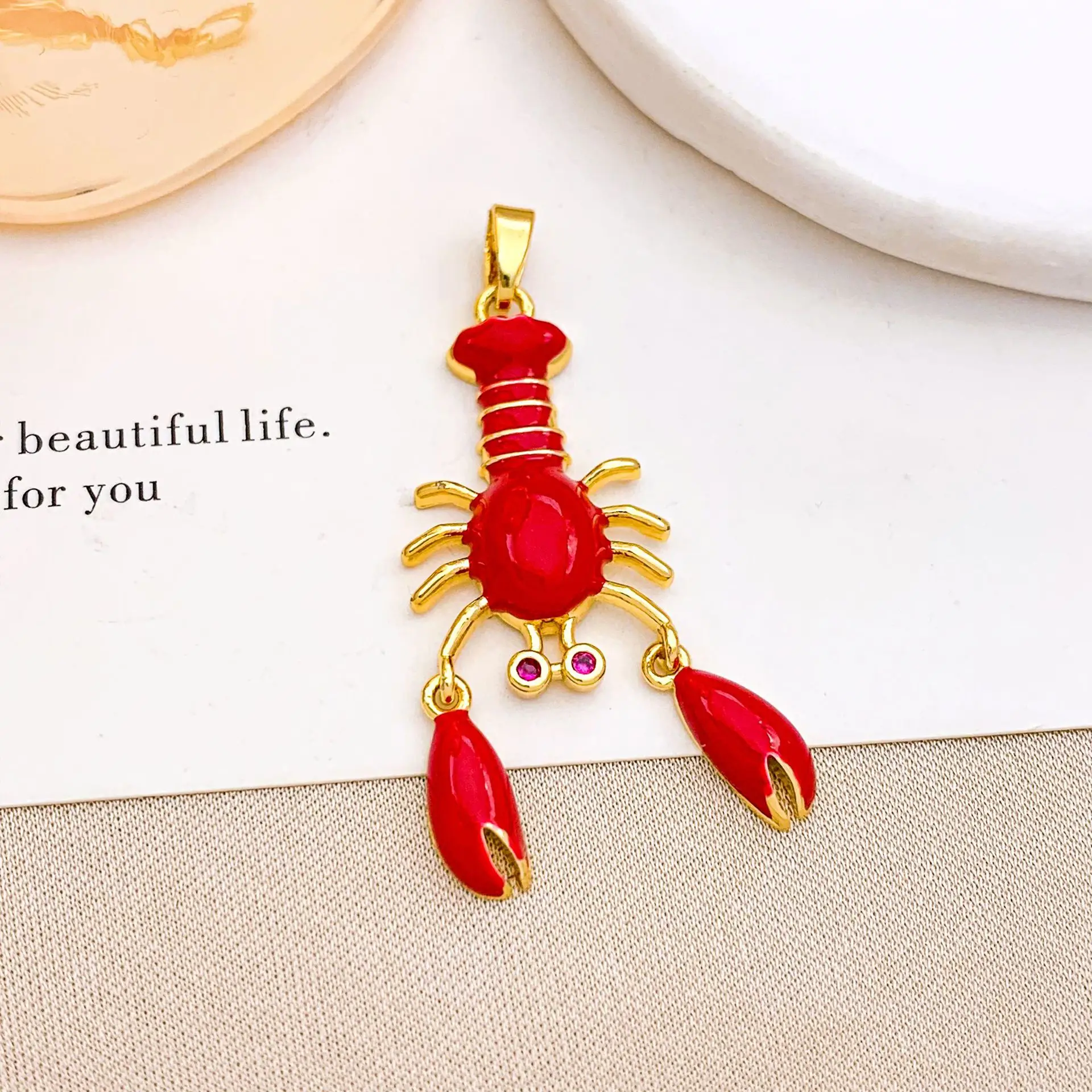 1Pcs New Ocean Series DIY Jewelry Accessories Cute Cartoon Oil Drip Pendant Fashion Versatile Accessories