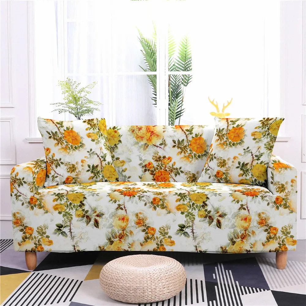 1/2/3/4 Seater Flower Elastic Sofa Cover Universal Stretch Sofa Slipcovers for Living Room Couch Cover Sofa Housses De Canapé