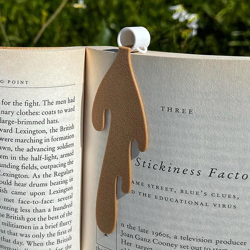 Spilled Coffee Bookmark Cute Bookmarks Book Lovers Gifts Book Accessories For Reading Lovers Funny Spilled Coffee Bookmark Gift