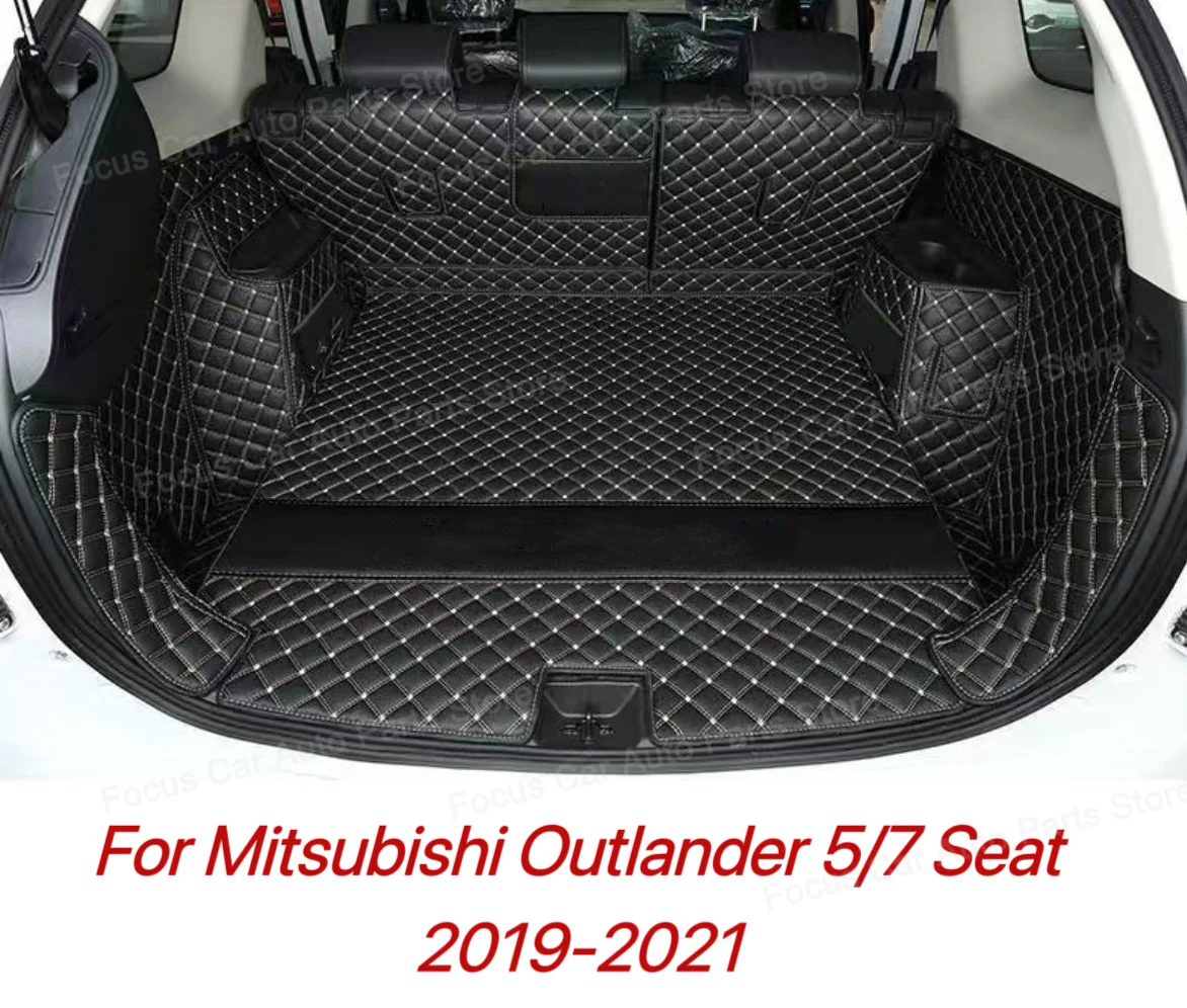 For Mitsubishi Outlander 2019-2021 5 7 Seat Cargo Cover Car Trunk Mat Carpet All Weather Waterproof Boot Liner Accessories