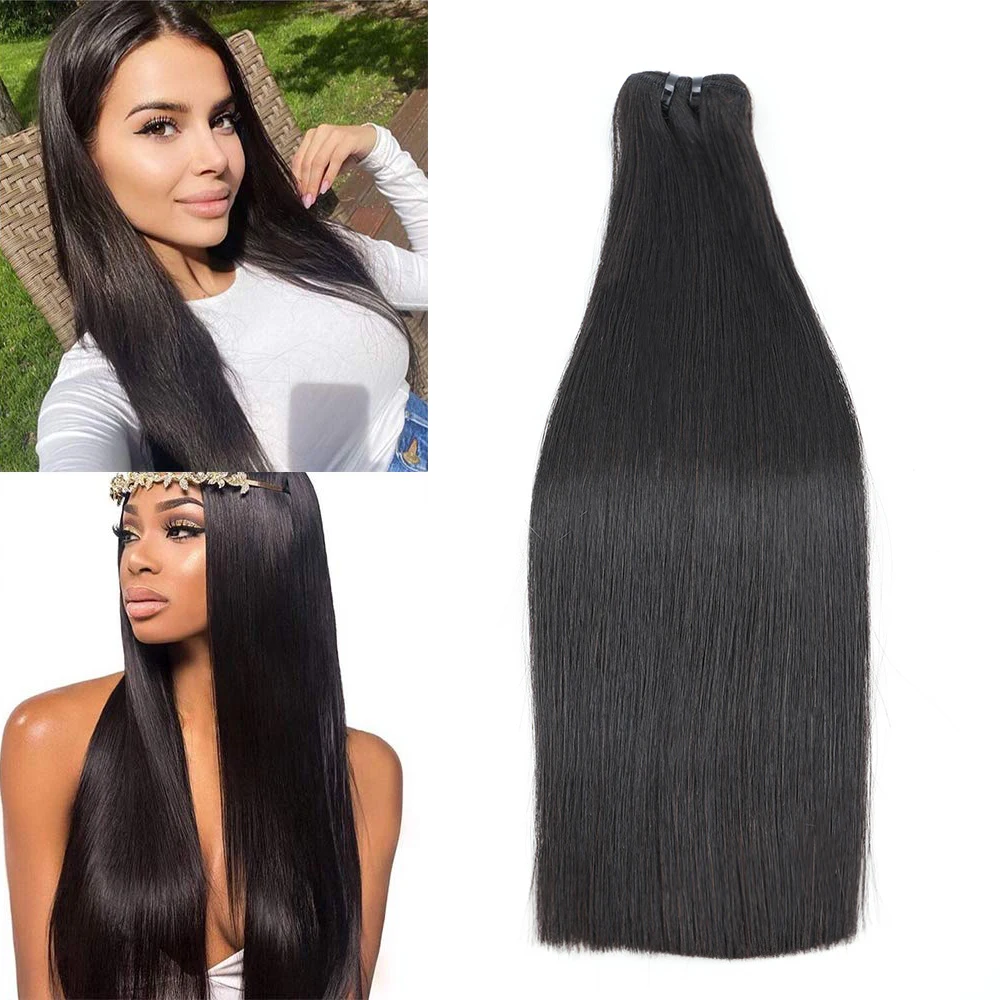 

Vietnam Raw Hair Bundles Bone Straight Human Hair Weave Bundles Virgin Hair Extension Natural Black Grade 15A Human Hair Bundles