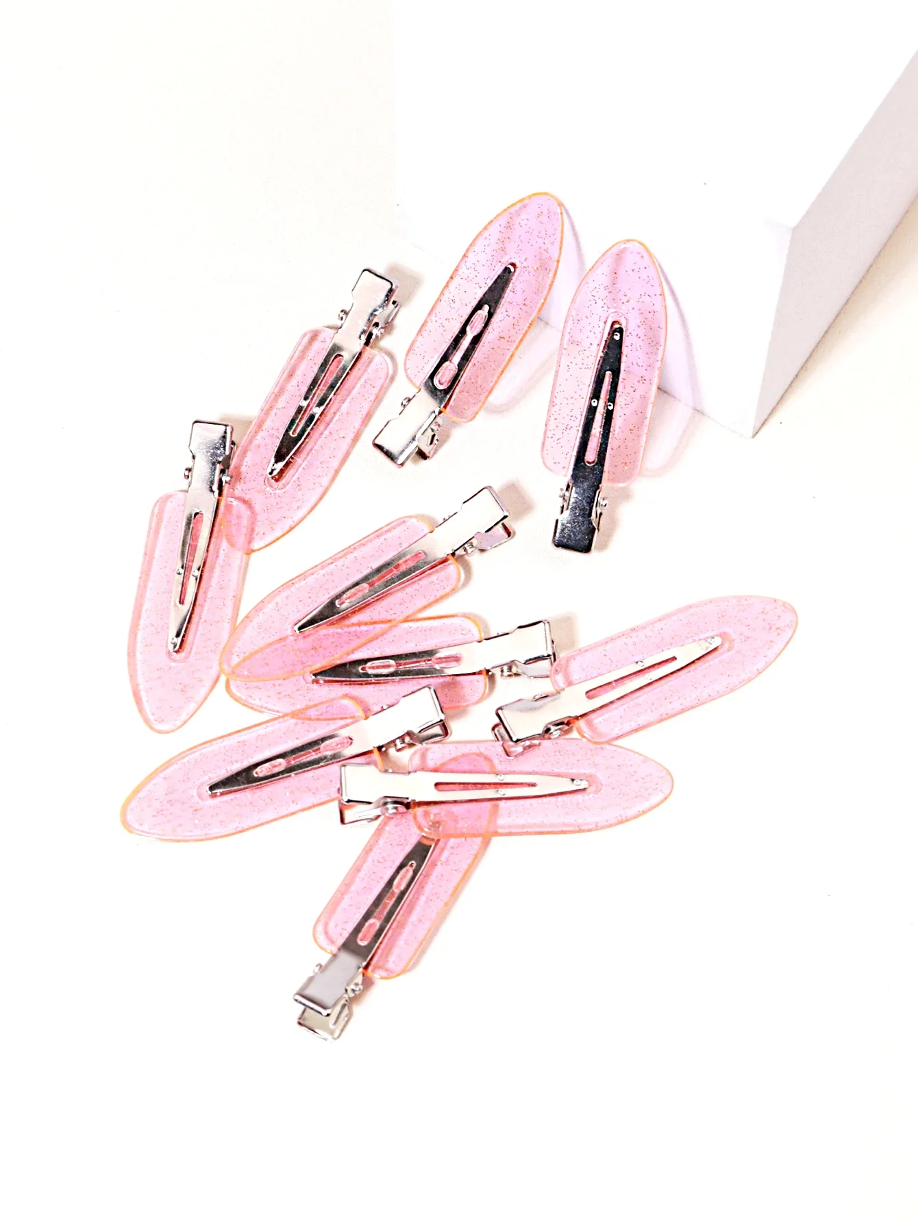 10pcs seamless fashion girl transparent hair clips, makeup facial accessory clips styling hair clips Special for real hair wigs