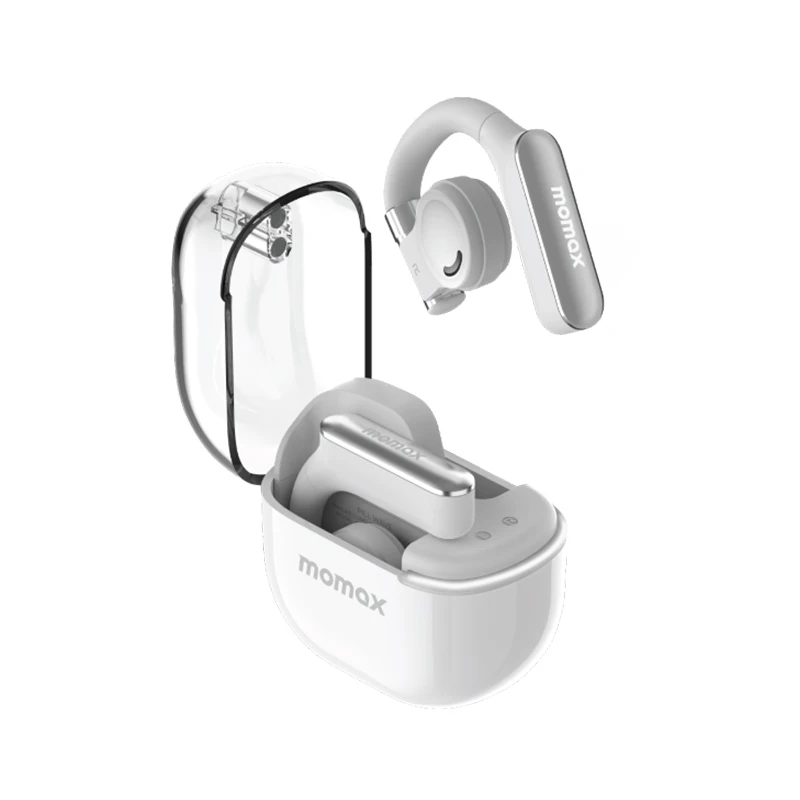 MOMAX BT12W Transparent Open Air Conduction Wireless Headphones (White)