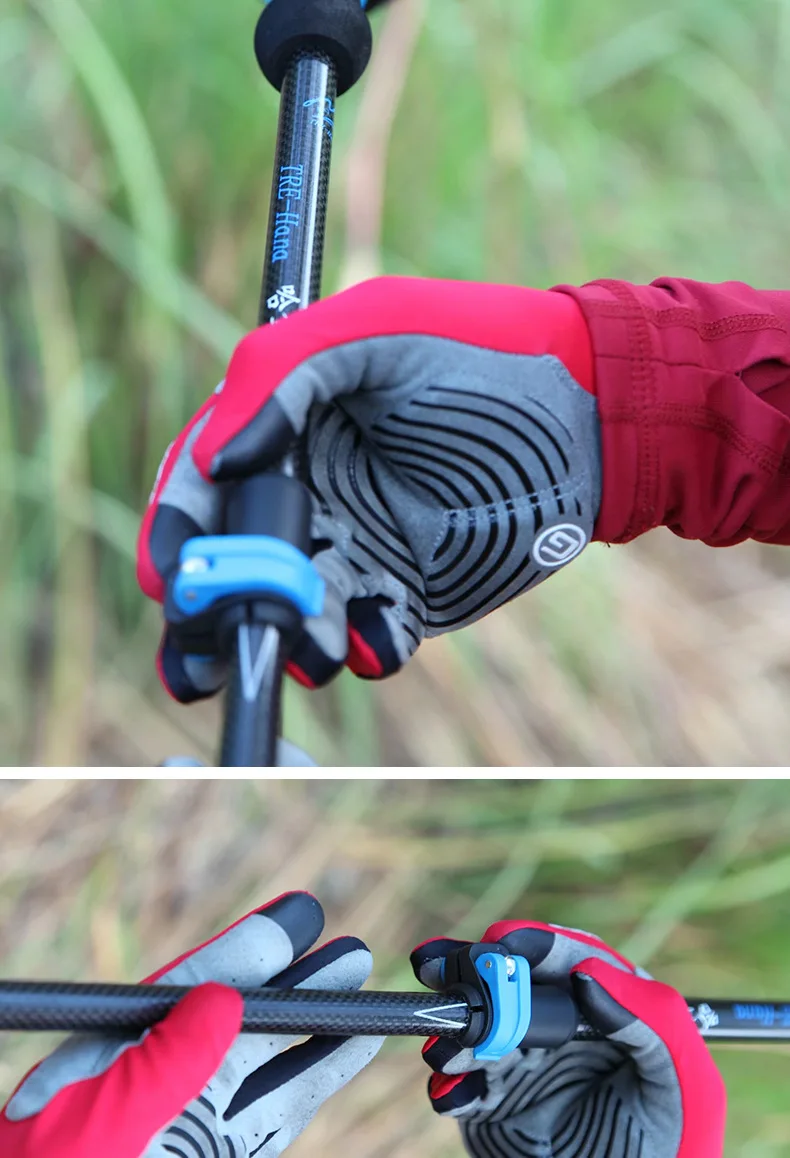 Chwyt do kijów trekkingowych Szybkozłączka Składana Lekka Węglowa Kij do Chodzenia EVA Teleskopowy Aluminiowy Turystyka Piesza Bieganie Trailowe 135