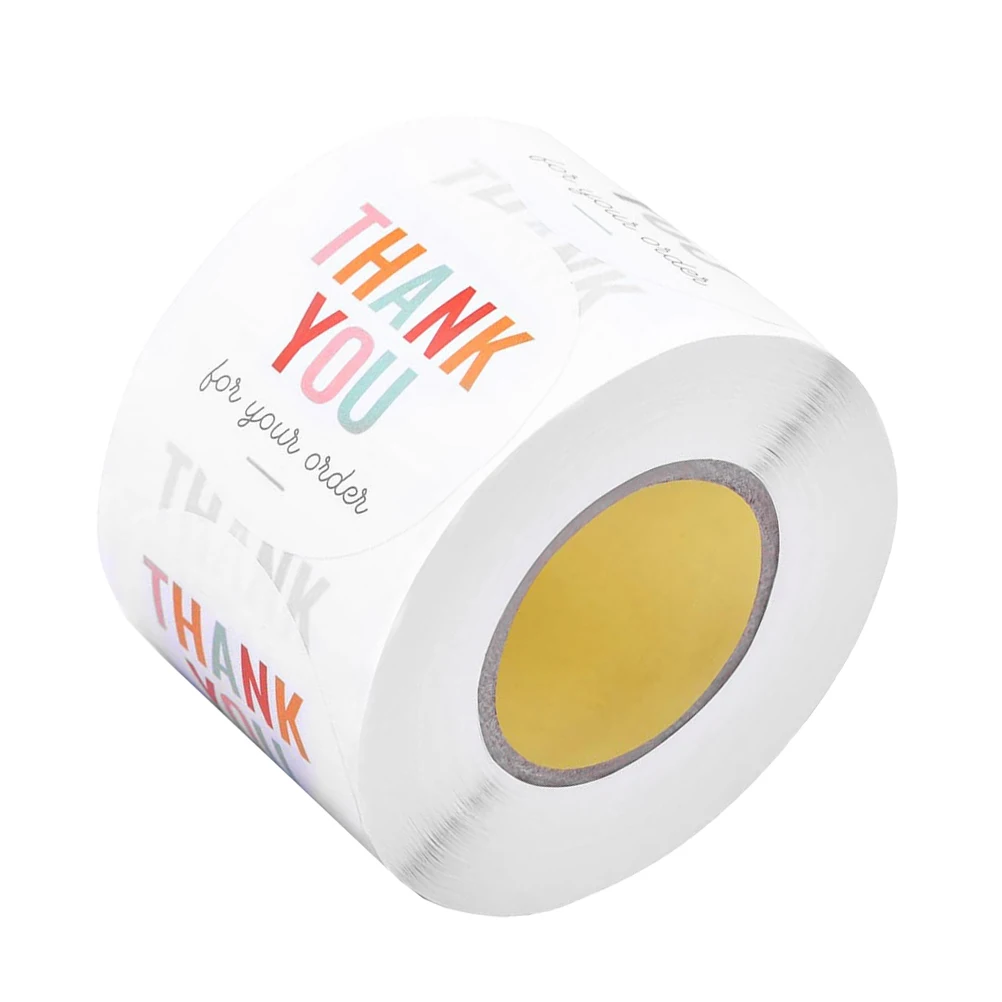 

1pcs 1 Roll Thank You Stickers Packaging Sealing Labels Decorative Gift Tags Wedding Party Snacks Decor Stickers