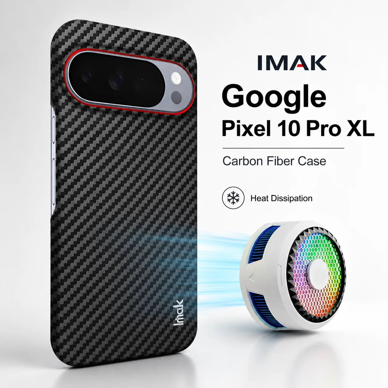 Étui en tissu pour Google Pixel 10 Pro XL 10a, série IMAK Ruiyi, couverture rigide magnétique