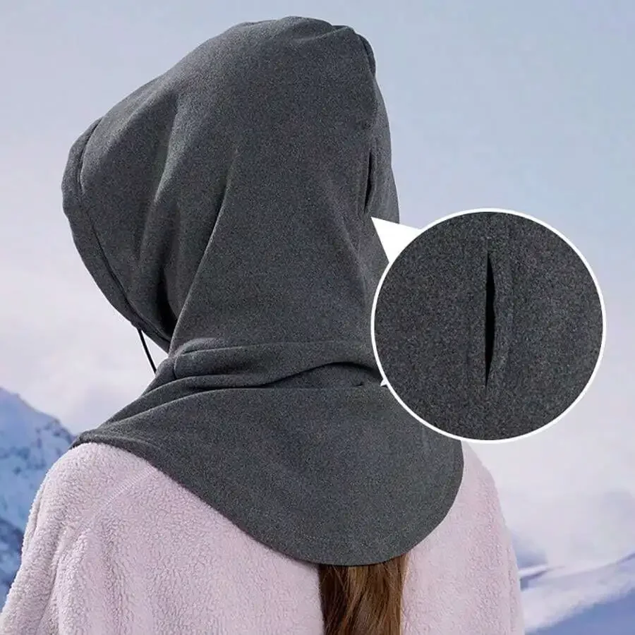2024 New Fashion Warm Cap Winter Men Women Hat Waterproof Thermal Polar Fleece Balaclava Hat Hooded Neck Warmer Hike Cycling Cap