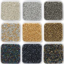 2/3/4mm Czech Glass Seed Charms Beads For DIY Hand-sewn Clothing Small Spacer Loose Beads Jewelry Making Accessories 2000-500pcs