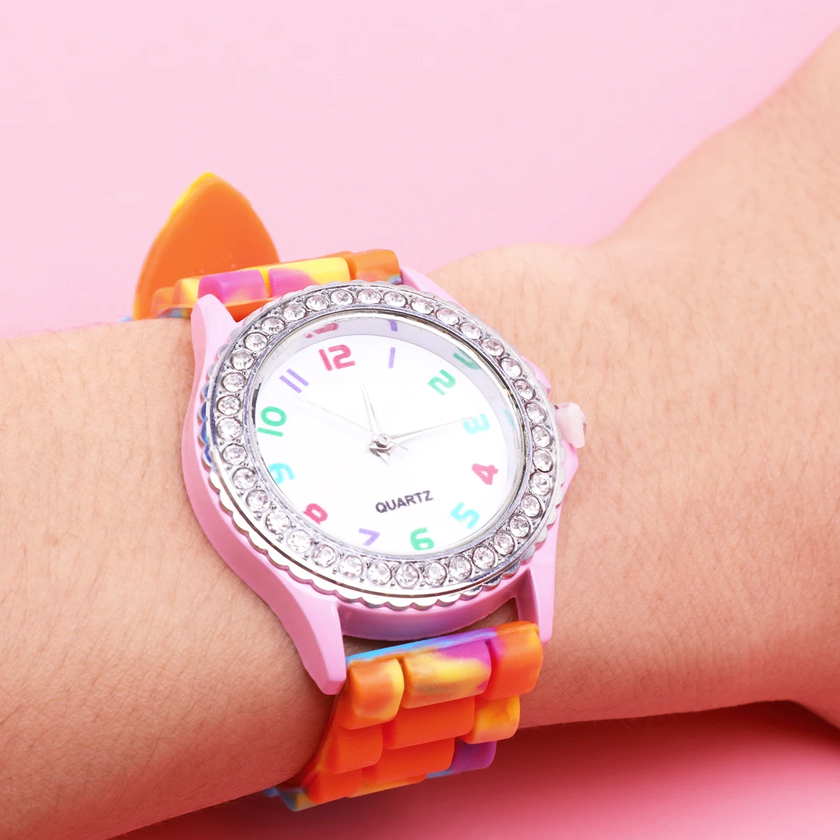 

Fashion Women Watch Silicone Camo Design Comfortable Daily Wear Quartz Wristwatch Gifts Female Friends Birthday Valentine