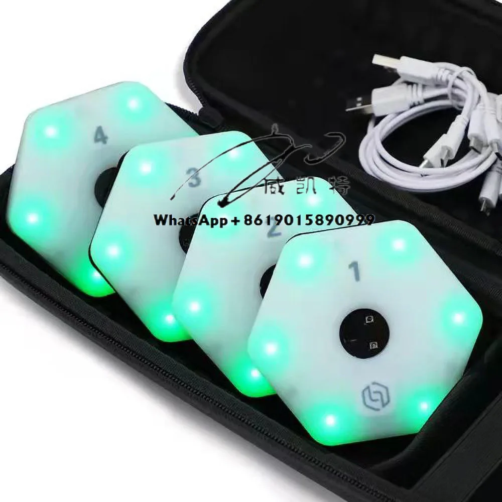 Agile Reaction Light Induction Basketball Football Badminton Tennis Boxing Training Equipment 4 Lights+APP