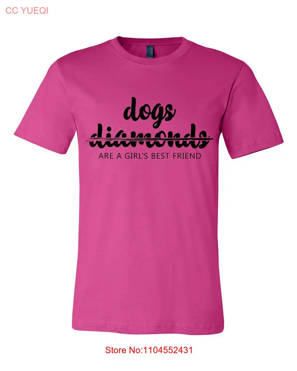 

Dogs are a girls best friend t shirt long or short sleeves