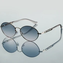 KAMMPT Vintage Metal Rim Gradient Shades Women's Original Brand Design Sunglasses Multi Color Lens Chic Driving Sun Glasses