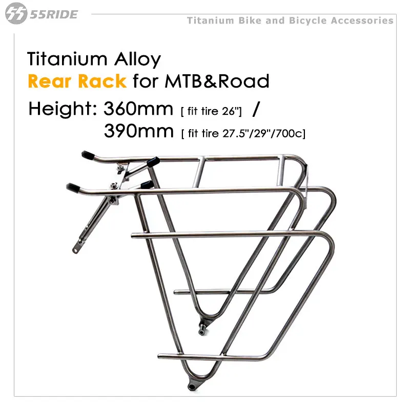 

Titanium MTB Bike Rear Parcel Holder, Bicycle Carrier Seat, Rear Shelf , Luggage Rack, Cycling Accessory