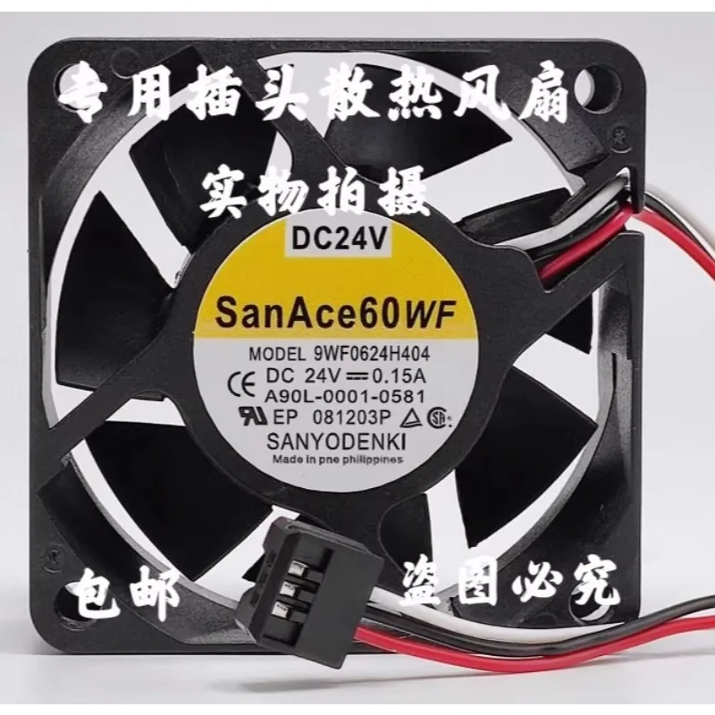 Original Cooler Fan for Sanyo A90L-0001-0581 9WF0624H404 24V 0.15A FANUC Cooling Fan 6025 60*60*25MM