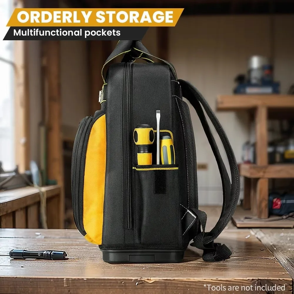 large-capacity-tool-backpack-thickened-waterproof-heavy-duty-tool-organizer-wear-resistant-with-hard-bottom-electrician-tool-bag