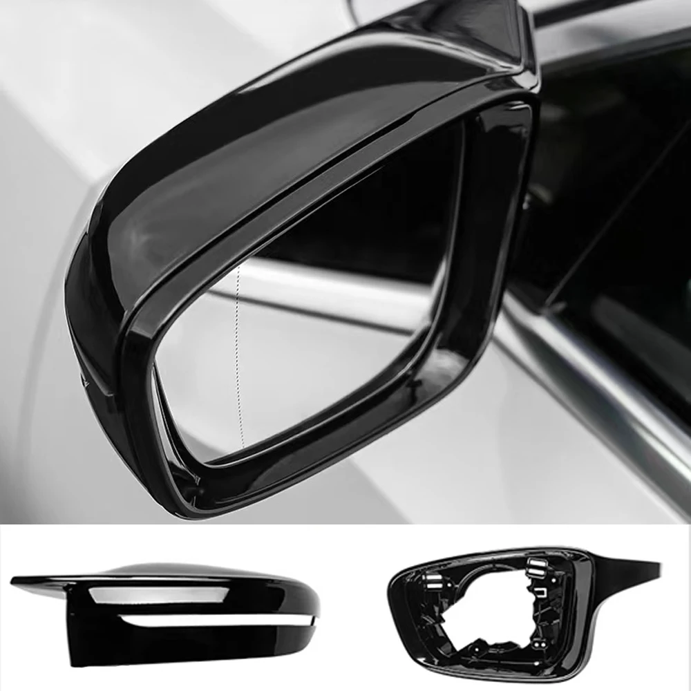 

Bright black Side Wing Rearview Mirror cover caps for BMW 3 Series G20 G21 G28 320d 330e 330i 340i 2019-2022 M4 style RHD LHD