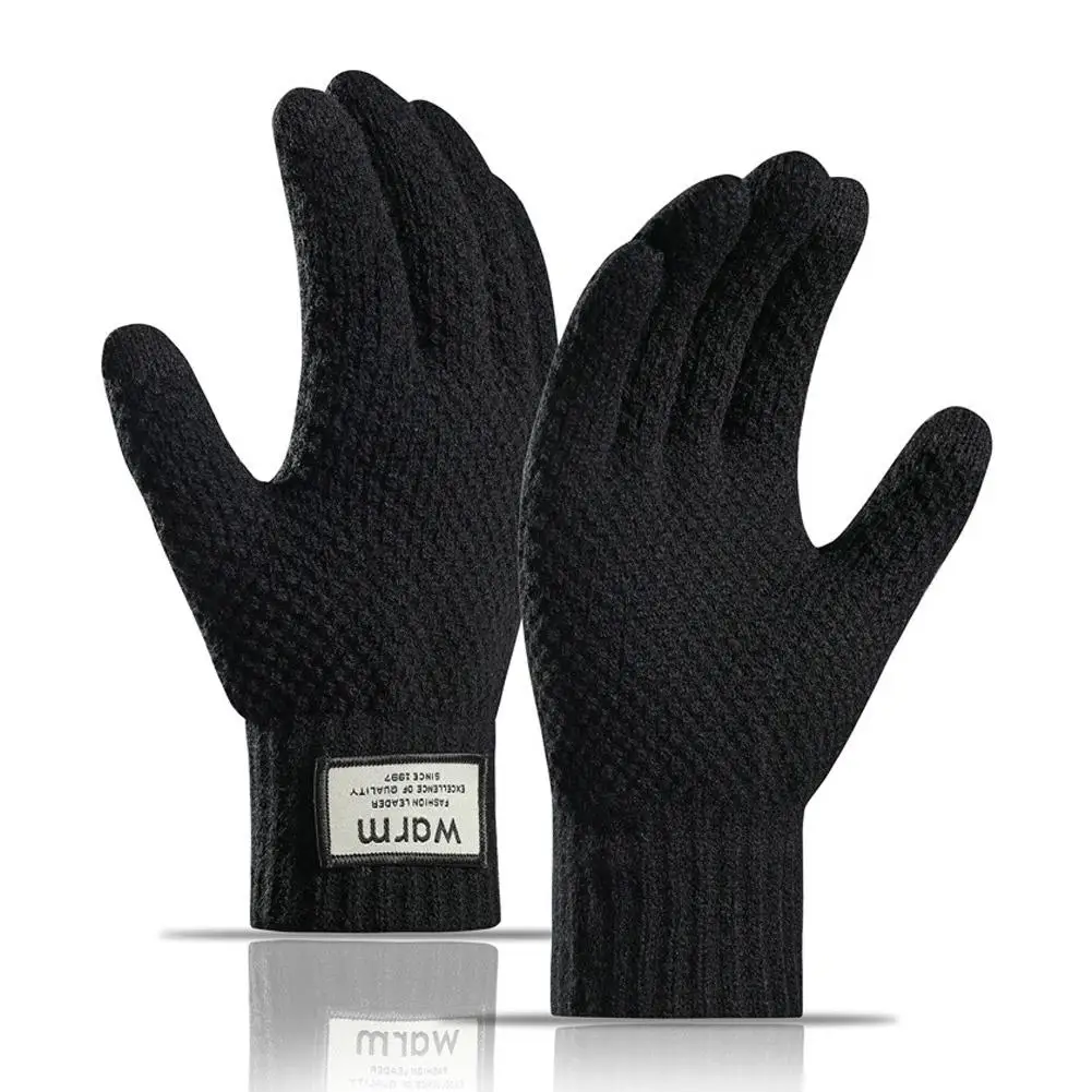 AliExpress NONE Winter Gloves For Men Women Warm Touchscreen Gloves Outdoor Cycling Sports Thermal Warm Knit Glove for Running Driving