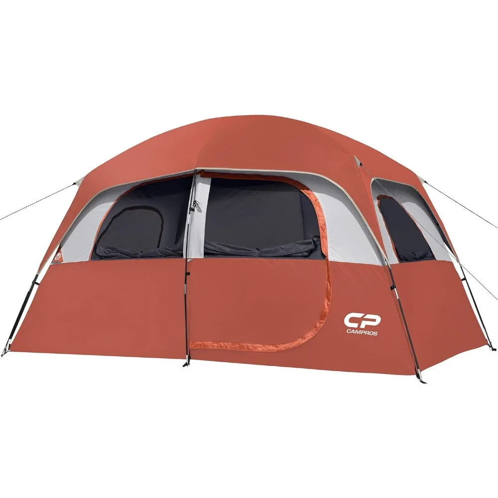 

Tent 6/8 Person Camping Tents, Waterproof Windproof Family Tent with Top Rainfly, Large Mesh Windows, Double Layer, Easy Set Up