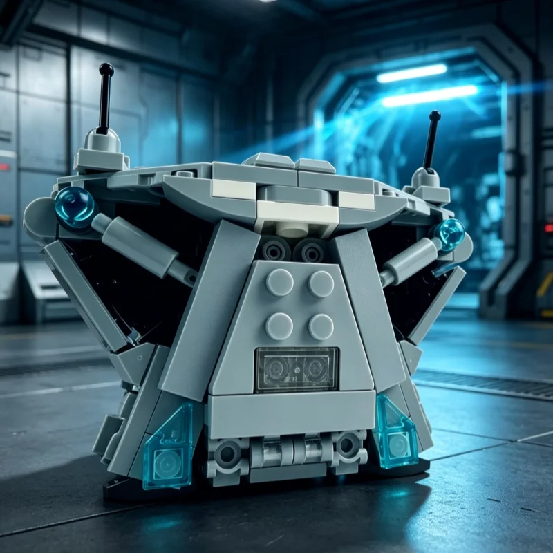 

Sci-Fi Wedge Troop Transport MOC Building Blocks Armored Space Carrier Desktop Collectible Display Ornament