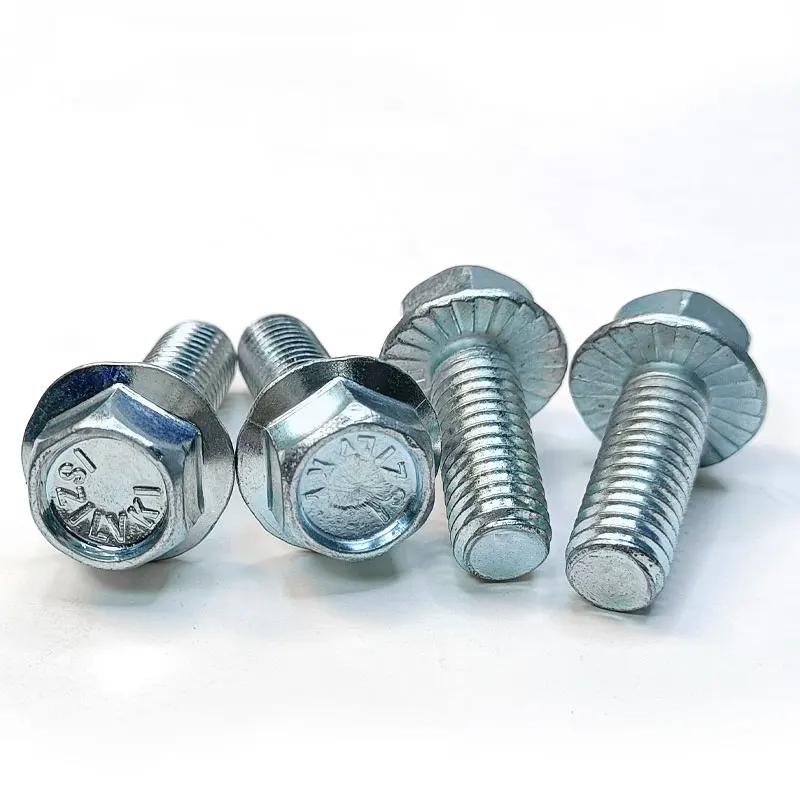 

3/8-24*1 American Grade 5 French Outer Hexagonal Head Galvanized Screws With Pads And Teeth Each Bag 10Pcs