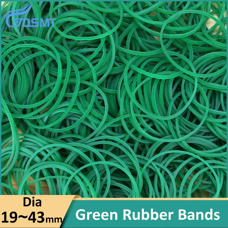 Diameter 19mm-43mm Green High Elastic Rubber Bands Supplies Stretchable O Rings