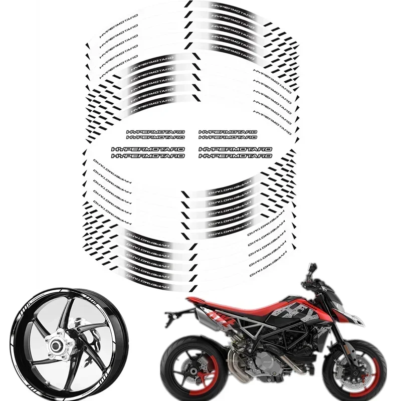 FOR DUCATI 950 821 1100 939 796 698 Hypermotard Motorcycle Parts Contour Wheel Decoration Decal Sticker - D Motor