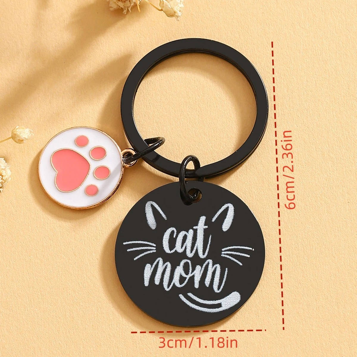 Cat Mom Keychain Gift - Ideal for Mother's Day, anniversaries, birthdays, any holiday, perfect for giving to friends