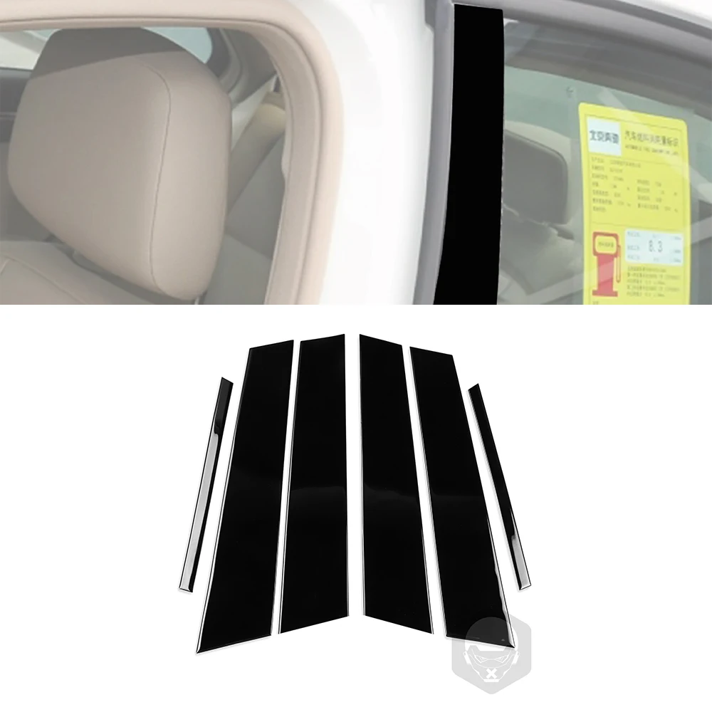 B-Pillar Decoration Cover Trim for Benz C-Class W204 2007 2008 2009 2010 2011 2012 2013 ABS Car Exterior Accessories