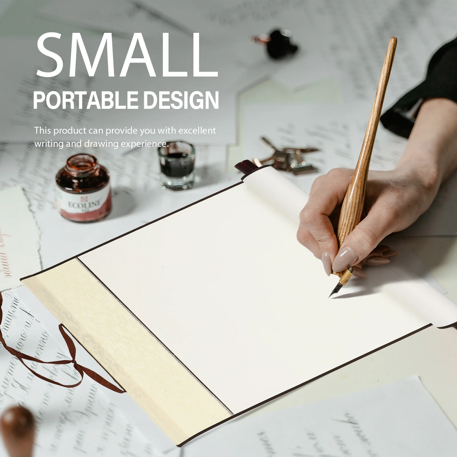 Blank Hanging Scroll Paper Chinese Calligraphy Rice Art Wall Decor for Kids Beginners Practice Painting Writing Lightweight