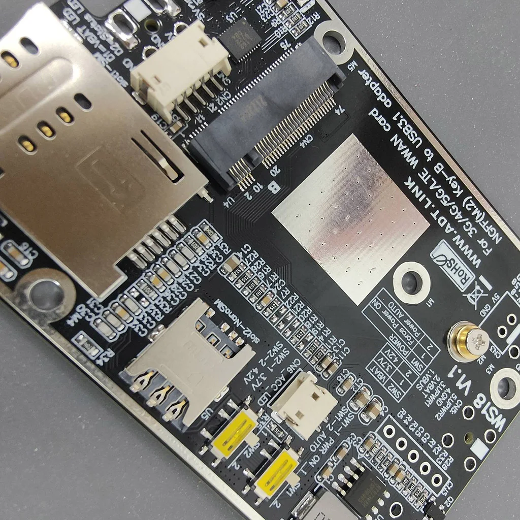 NGFF M.2 B Key WWAN 5G IoT-Steckplatz auf USB 3.1 Typ C 4G LTE 5G Modul Unicom Mobile Telecom Modulare Adapterkarte 2230/3042/3052 – Detail 9