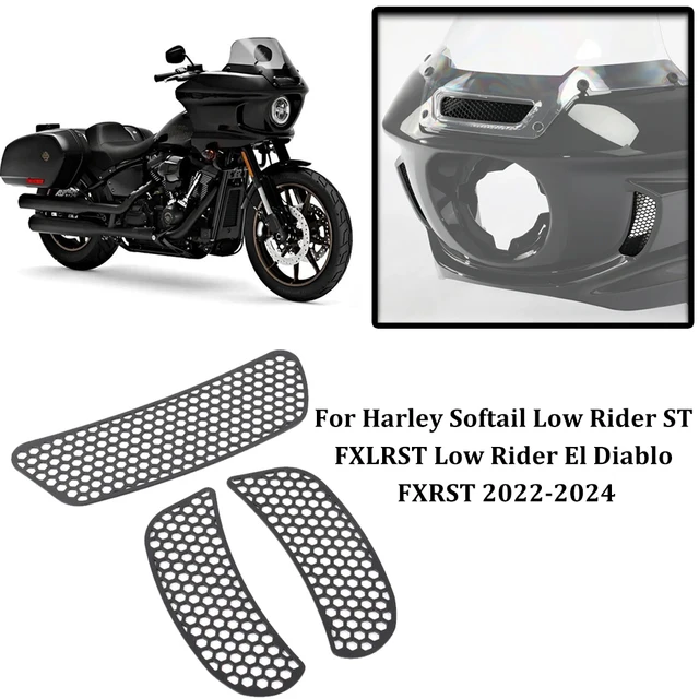 Dla Harley Softail Low Rider ST FXLRST Low Rider El Diablo FXRST 2022-2024 NEW Fairing Mesh Vent Screen Batwing Accent Grill Fit