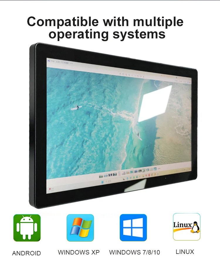 ZJZ 18,5-Zoll-HDMI-Monitor, integrierter werkseitig kundenspezifischer Open-Frame-Display, kapazitiver Touchscreen-Monitor, industrielle Monitore