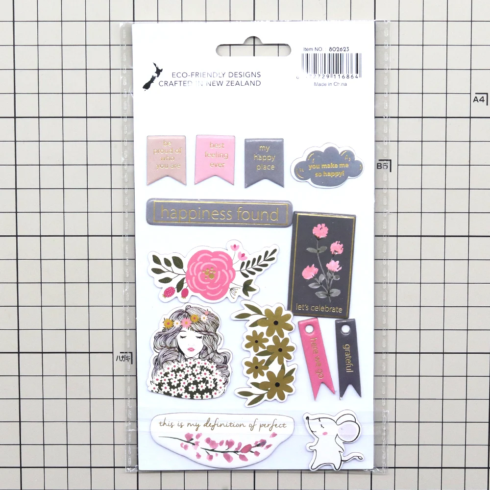 Creative Path Tranquil Place Scrapbooking Journaling Komplettsets 15 Stück Dekorative Papier-Ausschnitte Rahmen Aufkleber DIY Bastelsets – Detail 40