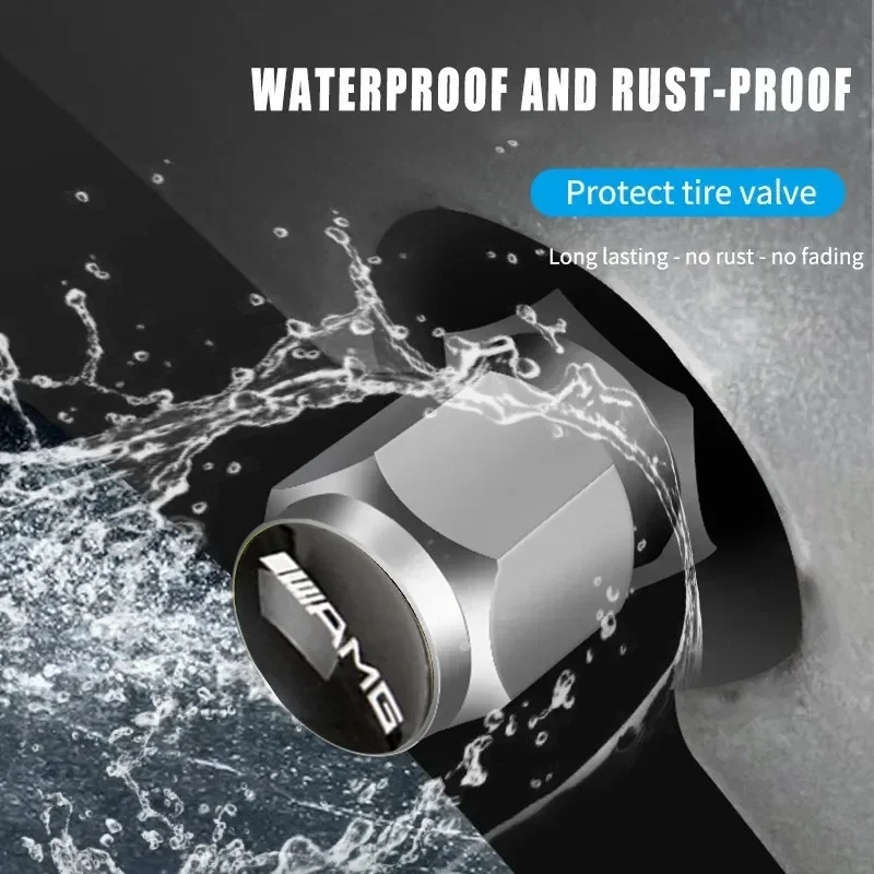 Car Tire Valve Stem Covers for Mercedes benz AMG W203 W211 W212 W213 W204 W205 W218 W463 W210 W176 Wheel Accessories view 3