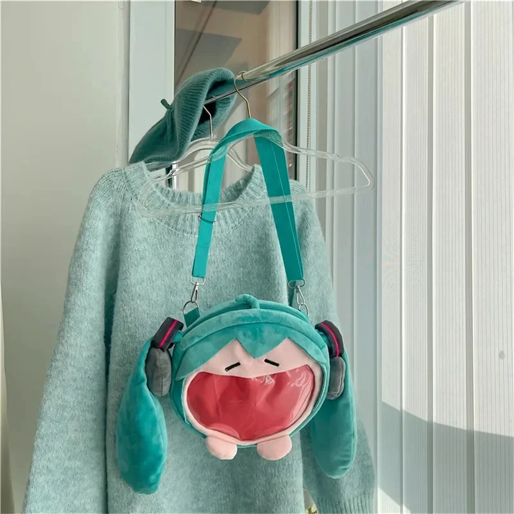 هاتسون ميكو حقيبة الظهر أنيمي الشكل مخزن للمكياج حقيبة Kawaii Itabag شفافة حقيبة السفر ألعاب الطلاب هدايا عيد الميلاد
