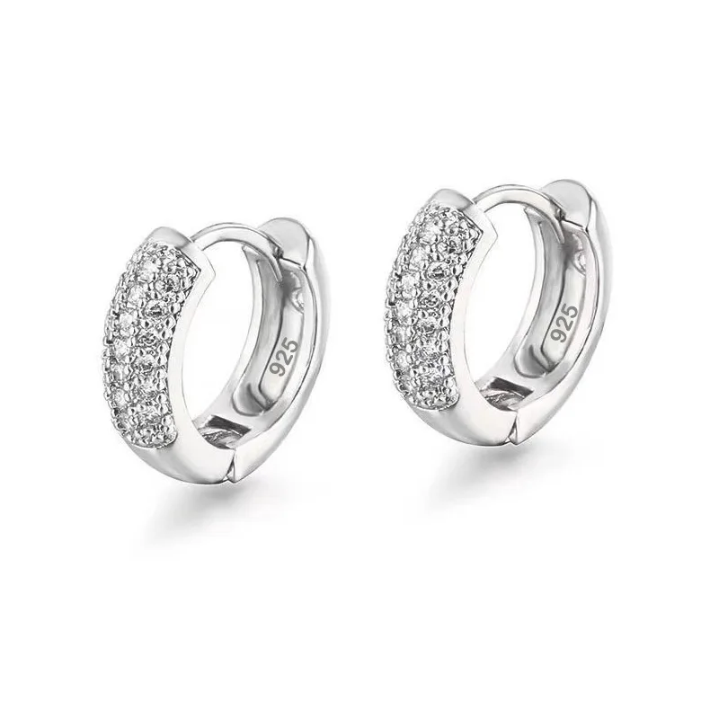 925 Sterling Silber Hot Fashion Ohrstecker 5A Zirkon für Frauen Mode Party Hochzeit Verlobung Schmuck Geschenke