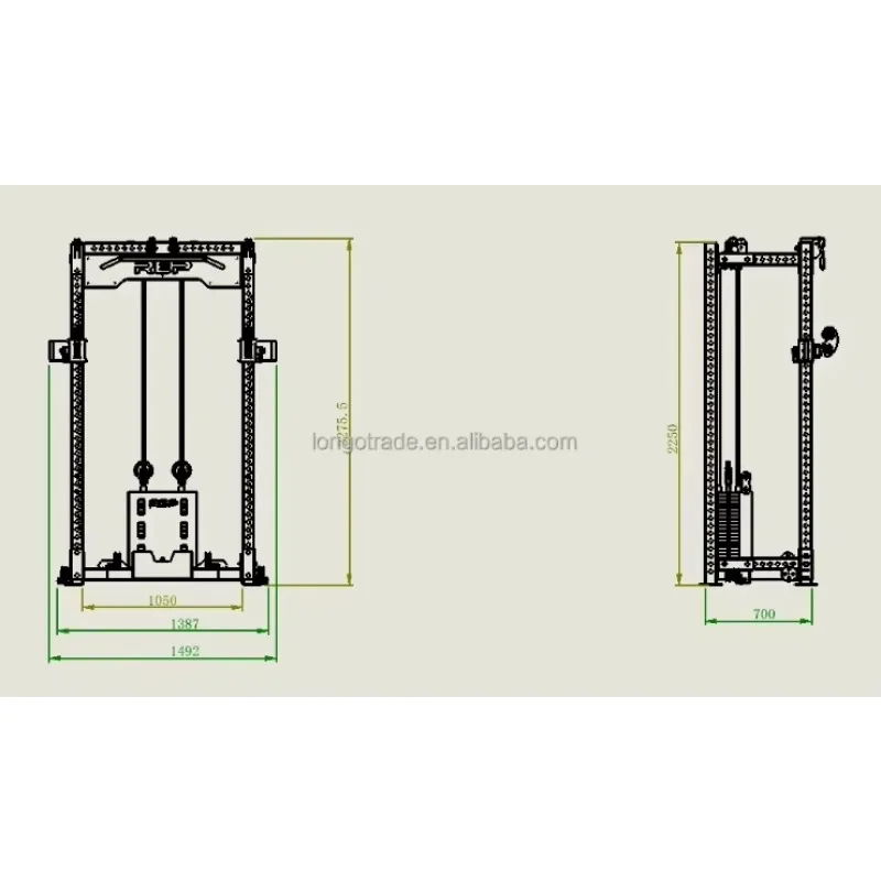2026 Pin Selection Cable Crossover Power Rack Multi Functional Gym Unit