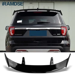 Gloss Black Spoiler for Ford Explorer Titanium Carbon Surface Rear Trunk Wing Decoration Accessories