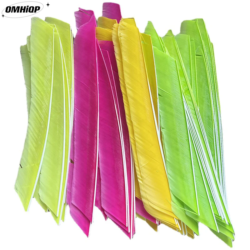 50PCS/Lot 18-25CM Full Length Feathers No Cut Arrow Fletching Real Turkey Archery Vanes Feather DIY Bow Accessories