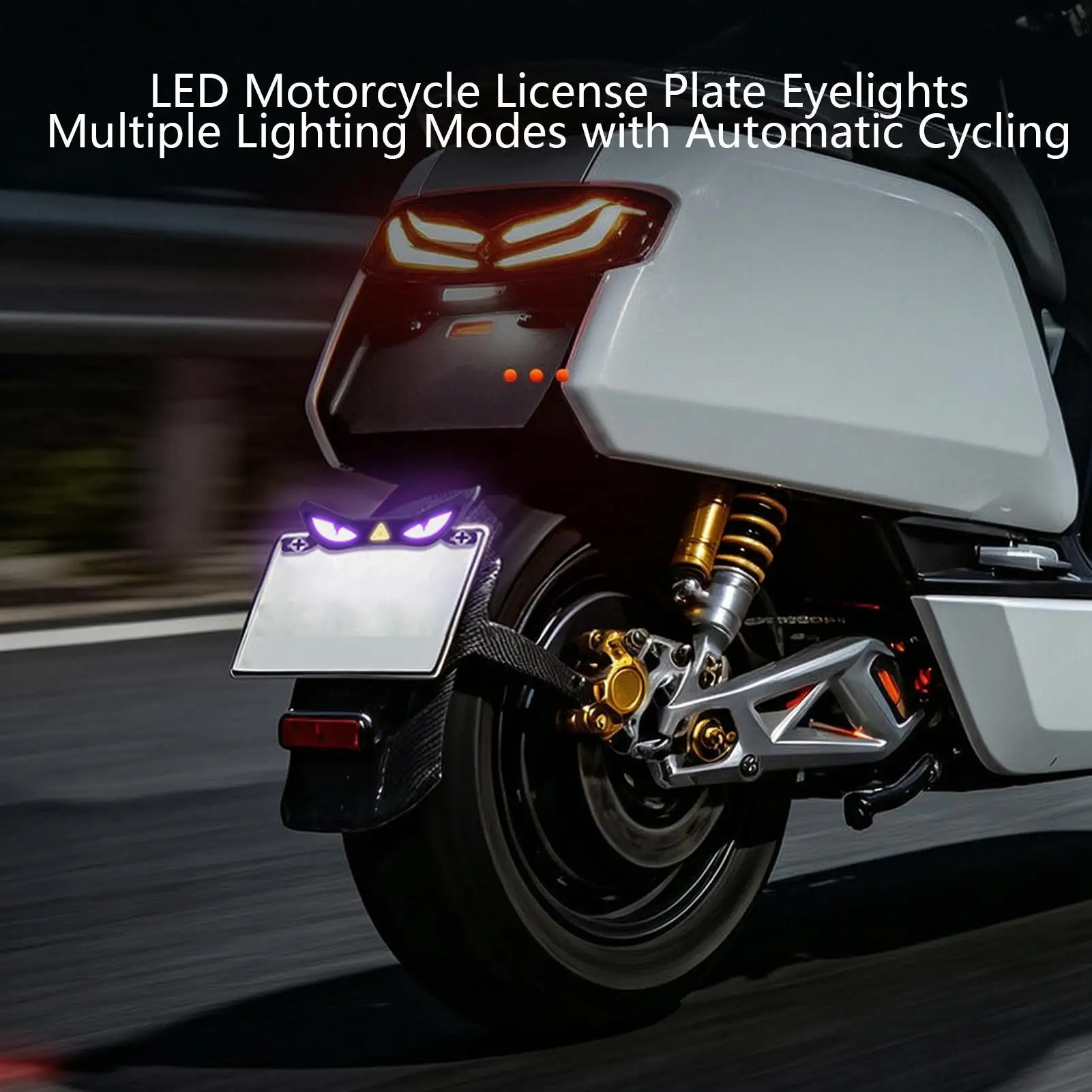 LED Eyes Light Motorcycle 12V Anti-Reversal Red Yellow Flashing LED Motorcycle Warning Lights For Tricycle Scooter Bikes
