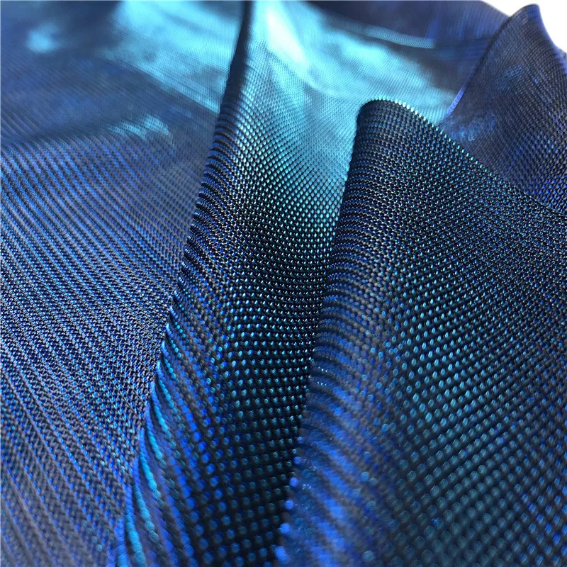 1 Meter Party Dress Fabric Metallic Shiny Magic Color Mesh Fabric Wedding Dress Cosplay Decoration Background Material